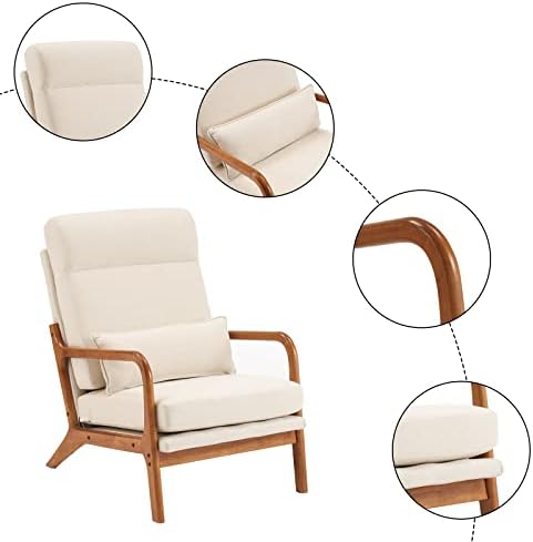 Karl home Accent Chair High Back Mid-Century Modern - Image 5