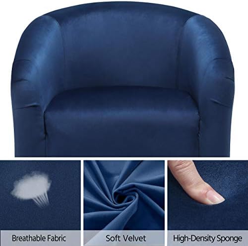 Topeakmart Velvet Accent Chairs Set of 2 - Image 6