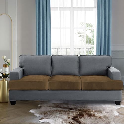 H.VERSAILTEX Stretch Velvet 3 Piece T Cushion Sofa Slipcovers - Image 2