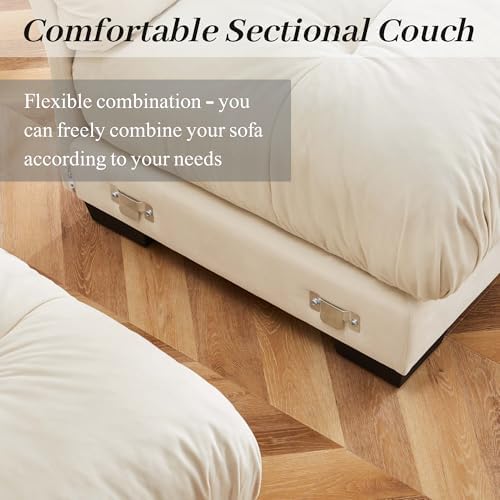 Beige Ottoman for Modular Sectional Sofa, Single Sofa, Ottoman Seat for - Image 6