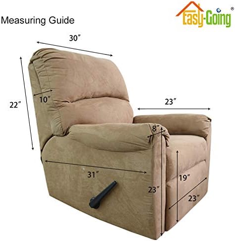Easy-Going Stretch Recliner Chair Sofa Slipcover Washable Chocolate - Image 6