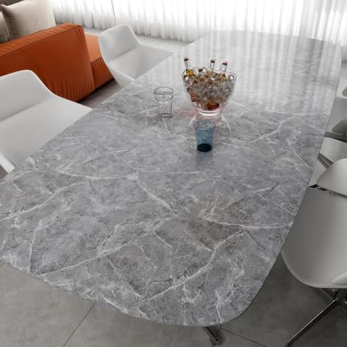 Glossy Grey Marble Contact Paper - Image 6