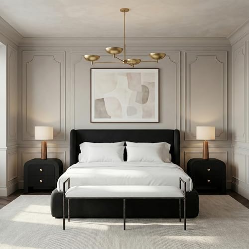 Meridian Furniture 22051Cream Axis Collection Modern | Contemporary Bench - Image 2