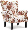 YOLENY Mid Century Wingback Arm Chair, Modern Upholstered Fabric High Back by YOLENY