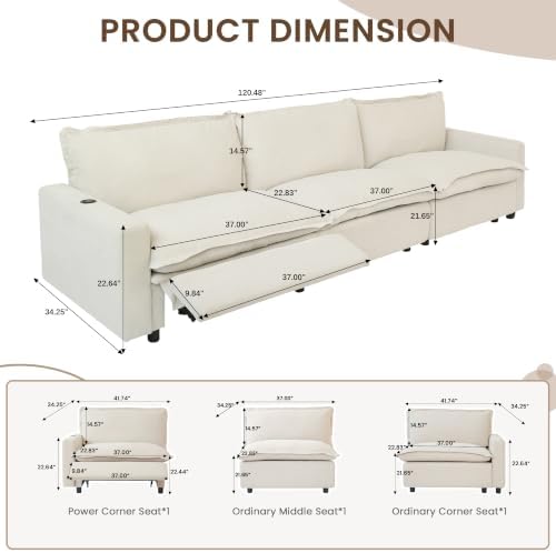 116 Inch Modular Sectional Couch - Image 2