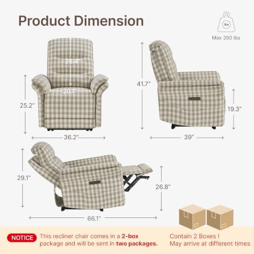 KISLOT Dual Motor Power Recliner Chair, Zero Gravity USB & Type-C - Image 3