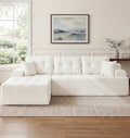 Hobestluk Boneless Couches Modular Sectional Sofa L-Shape Oversized Chaise by YourHomeDeservesMore