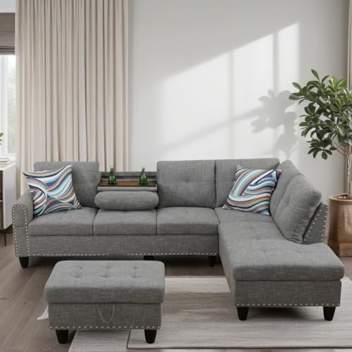 L Shaped Couches for Living Room, Sectional Couch Living Room Furniture - Image 3