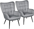 Yaheetech Faux Leather Accent Chairs Set of 2 by Yaheetech