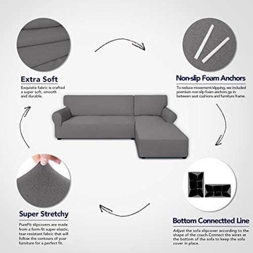 PureFit Super Stretch Sectional Couch Covers - Image 3