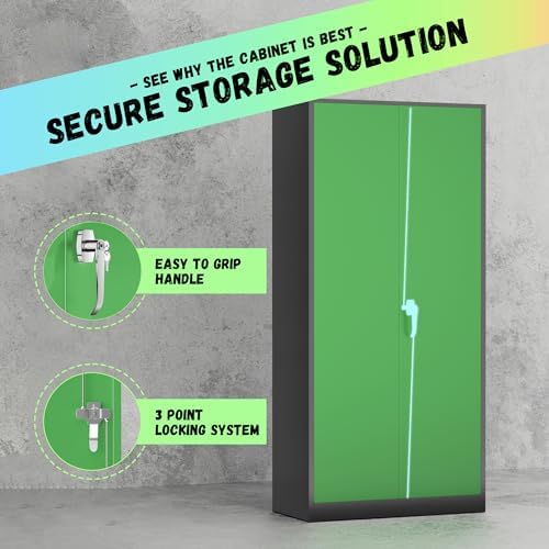 SUNCROWN 72" Metal Storage Cabinet - Image 5
