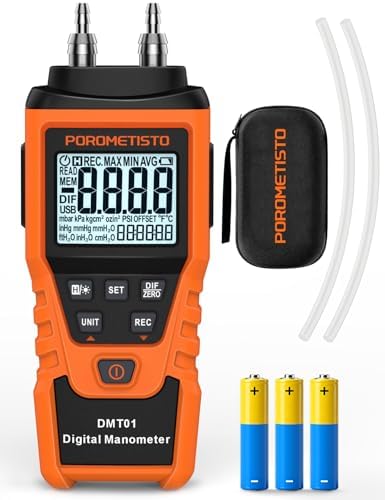 DMT01 Digital Manometer POROMETISTO, Manual Calibration Custom Zero by POROMETISTO
