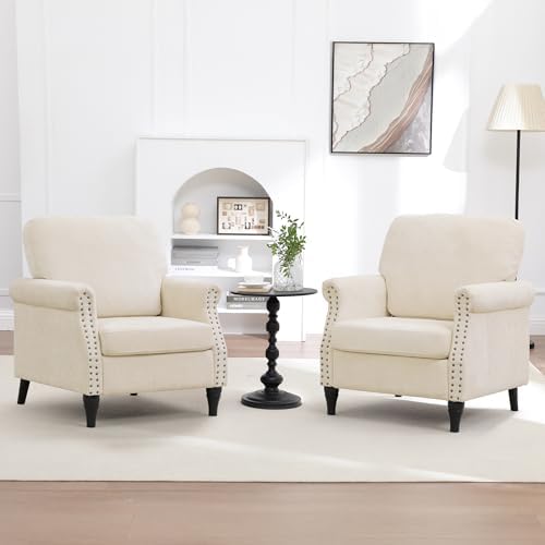 Accent Chair Set of 2 for Living Room Modern Mid Century Reading Chair Armchair by choairy