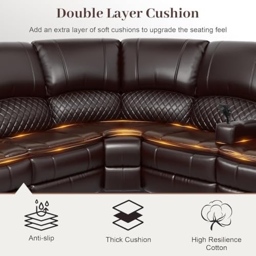 Yolsali Manual 7 Seater Reclining Sectional Sofa Set - Image 3