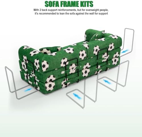 79" Convertible Sofa Bed, 6-in-1 Futon Sofa Boneless Couch in a Box - Image 5