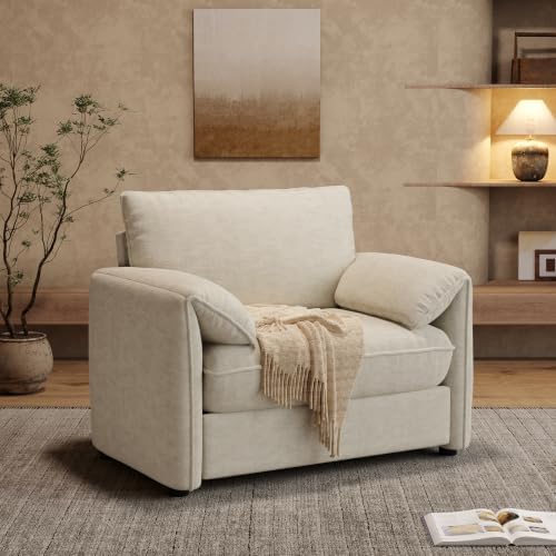 ONBRILL Oversized Accent Chair, 41 Inch Chenille Fabric Armchair - Image 3