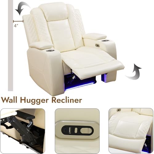 Power Recliner Chair Set, Leather Reclining Sectional Couches - Image 2