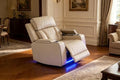 Power Recliner Chair Set, Leather Reclining Sectional Couches by COSYMOORFURNITURE