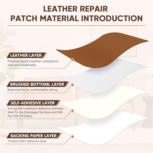 Leather Repair Patch Self Adhesive, 8.3″ x 11″ Vinyl Patch Kit, Leather Repair - Image 4
