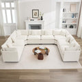 147'' Oversized U Shaped Cloud Sectional Sofa, Chenille Deep Seat Couches by WUTUTUEE