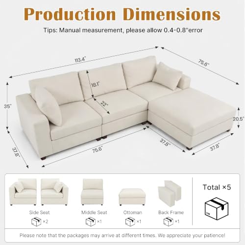 Oversized Modular Sectional Sofa - Image 2