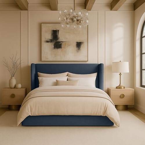 Meridian Furniture B1282Navy-K Kendall Collection Modern | Contemporary King Bed - Image 2