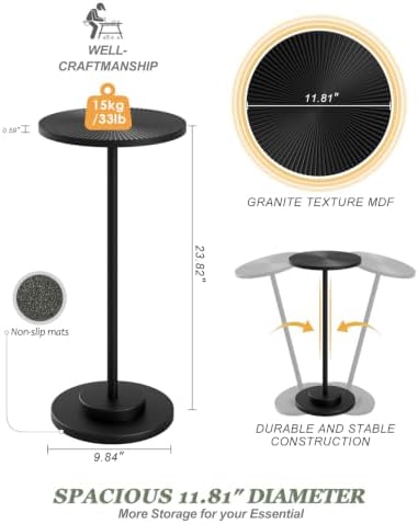 Round Side Table, Small Drink Table - Image 2