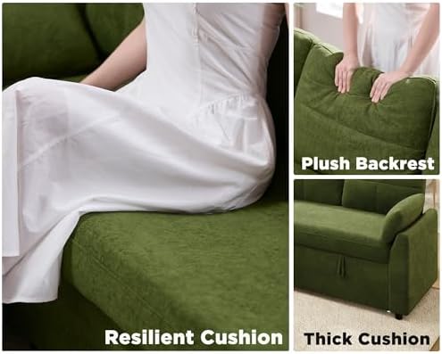 VanAcc Sleeper Sofa with Storage, Sofa Bed with Pull Out Couch - Image 6