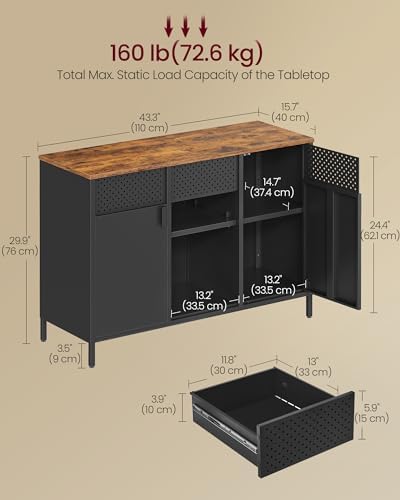 SONGMICS Storage Cabinet, Sideboard - Image 3