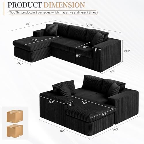 Vongrasig 105" Boneless Couches - Image 2