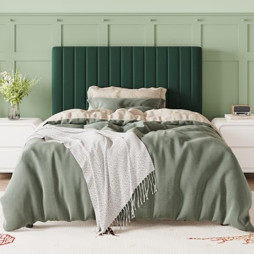 Allewie Twin Bed Frame, Velvet Upholstered Platform Bed - Image 3
