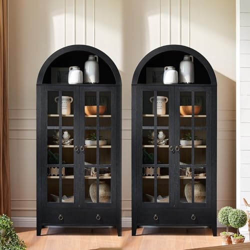 RowyPoey 71" Tall Arched Cabinet Bookshelf by RowyPoey