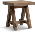 Jennifer Taylor Home Hawthorne 18” Square Reclaimed Elm Trestle Side Table by Unknown