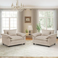 Oversized Accent Chairs Set of 2, Chenille Upholstered Armchair by choairy