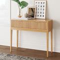 Nathan James Virgo Wood Accent Storage Console Sofa Table, by Unknown