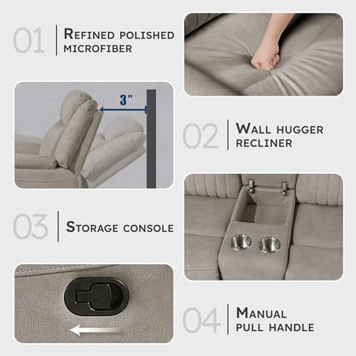 Lexicon 75" W Manual Double Reclining Loveseat - Image 3
