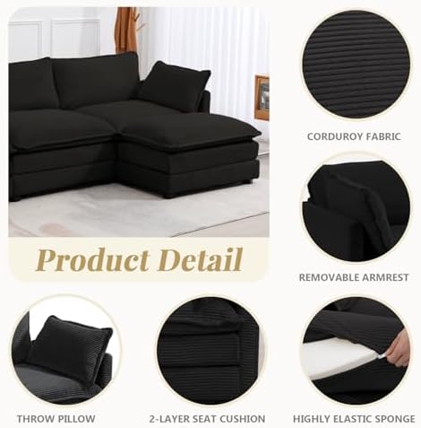 ROWHY 112'' Modular Sectional Cloud Couch - Image 5