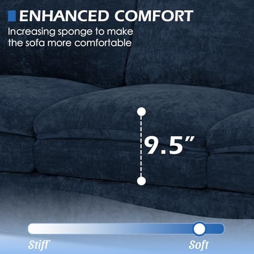 3 Pieces Chenille Sofa Set w/Two Arm Pillows - Image 4