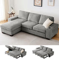 99" Convertible Sleeper Sofa Bed, L Shaped by ASHOMELI