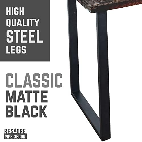 PIPE DECOR Boulder Black Solid Wood Rustic 48” Desk Kit - Image 5