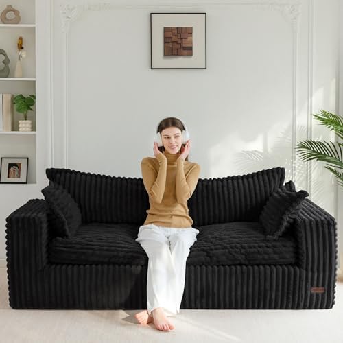MAXYOYO Boneless Couch, 76-Inch Couch in a Box, Oversized 3-Seater Sofa by MAXYOYO