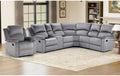 EBELLO Manual Reclining L-Shaped Sectional Sofa Set, Included Soft Microfiber by EBELLO