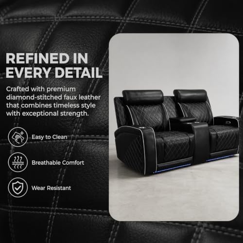 Leather Power Recliner Sofa Set - Image 6