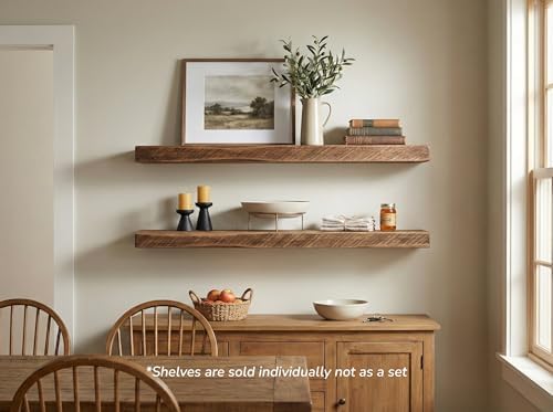 Reclaimed Wood Floating Shelves Real Thick Solid Wood Shelf Handmade - Image 4