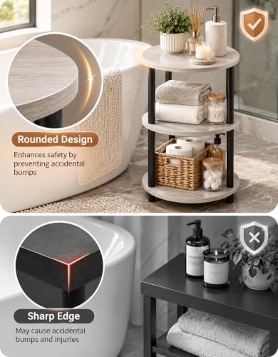 XBurmo Round Coffee Table for Living Room - Image 4