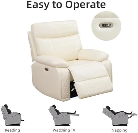 Power Recliner Chair Set, Leather Reclining Sectional Couch - Image 5
