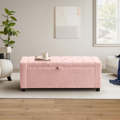 GRAINELL 42.13” Storage Ottoman Bench, Upholstered Tufted Bedroom Bench by Unknown