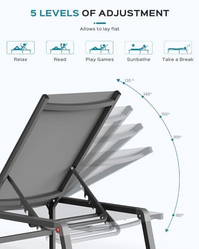 Ciokea Aluminum Chaise Lounge Ourdoor - Image 7