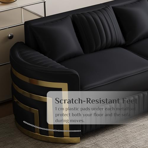 DAMAIFROM Mid Century Modern Chesterfield Sofa Couch, 3 Seat Tufted Sofas - Image 4