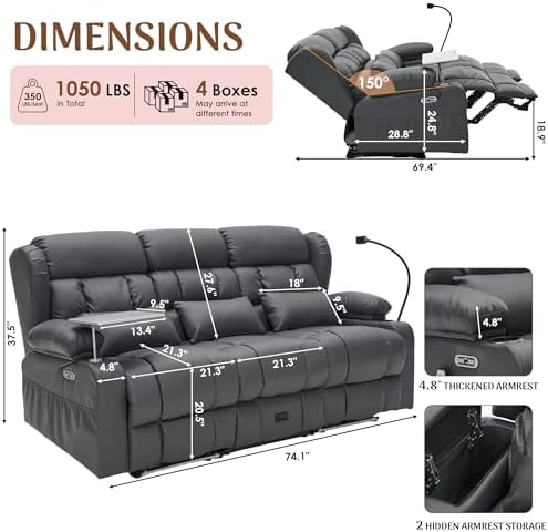 Redlife 3-Seater Power Recliner Sofa - Image 2